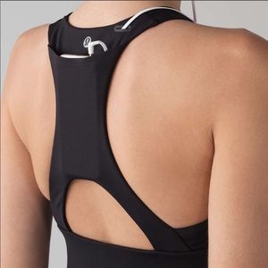 Lululemon Final Lap *Storage* Tank Support B/C Cup (with pads) - Black
